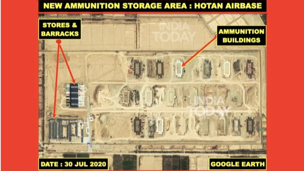 The publication claims new barracks and ammunition stores could be being built. Picture: India Today.