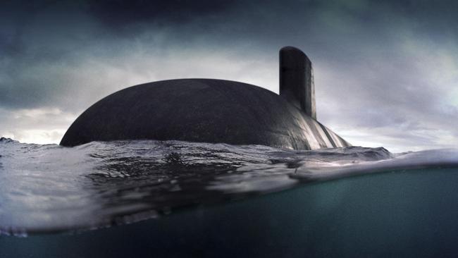 This computer-generated handout image released by the French industrial naval, defence and energy group DCNS on April 26, 2016 shows a 4,500 tonne Barracuda shortfin submarine. Picture: AFP