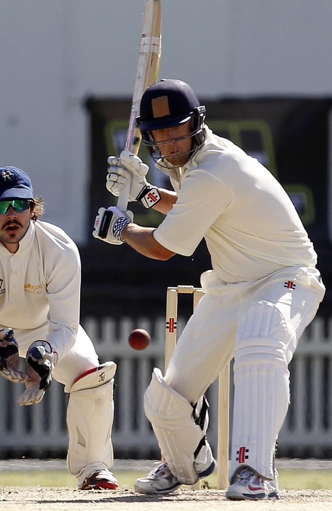 Cameron White batting for Monash Tigers in the 2014-15 Premier Cricket grand final.