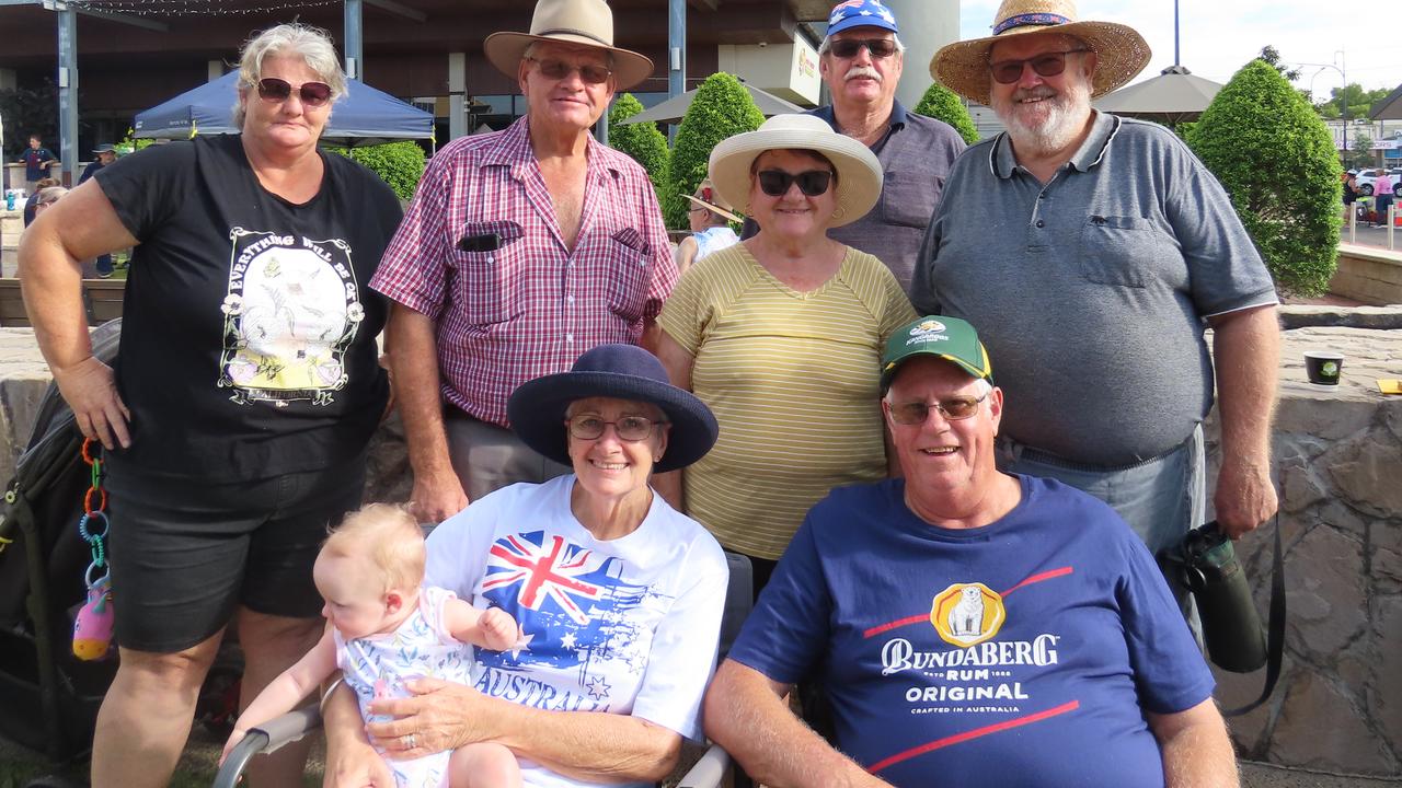 Ralph and Kay Clarke, Ken Bradley, John Kefford, little Ammy Cox, Kay Swanson, Eileen Kefford and Eric Ford.