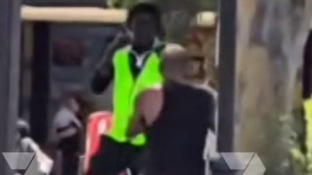 A fight outside Parabanks Shopping centre . Picture: 7NEWS