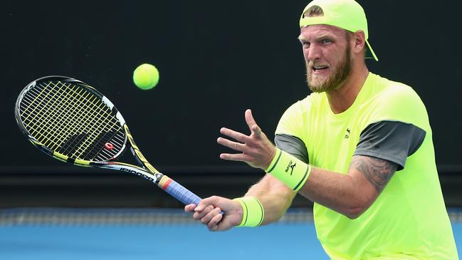 Sam Groth during 2018 Australian Open Qualifying at Melbourne Park. Picture: Robert Prezioso/Getty Images