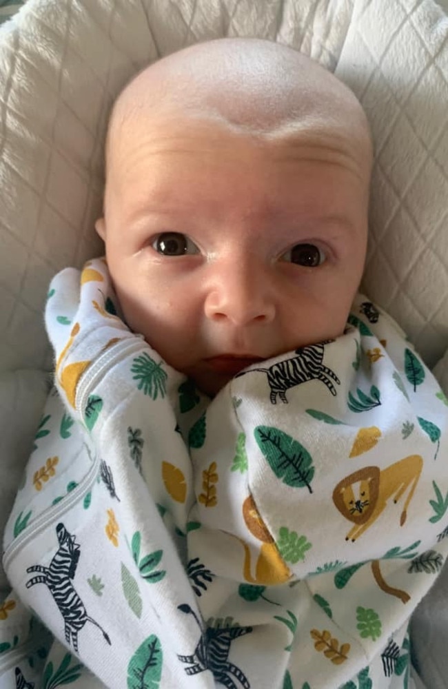 Frank Antony Dowton was born on January 3, 2022, at Mackay Base Hospital, weighing 2920g. Picture: Julie Dowton DMBJ22