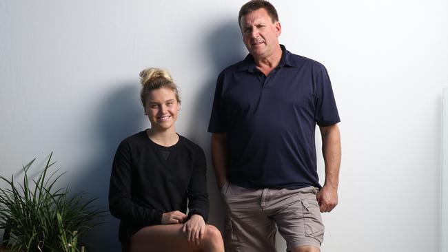 Michael Bohl (right) with his daughter Georgia. Picture: David Kelly