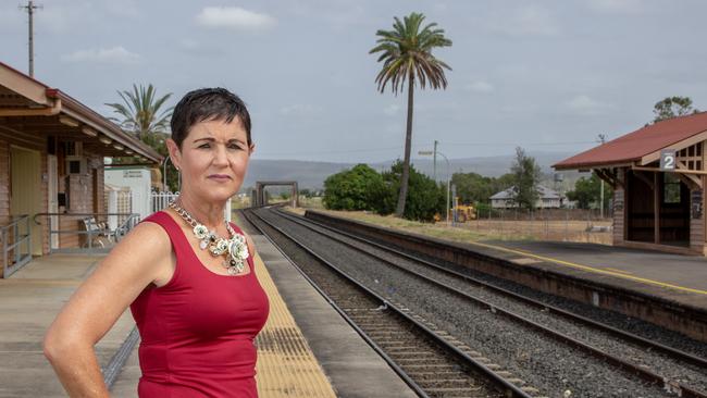 FLASHBACK: Lockyer Valley Mayor Tanya Milligan at the Gatton train station during 2019