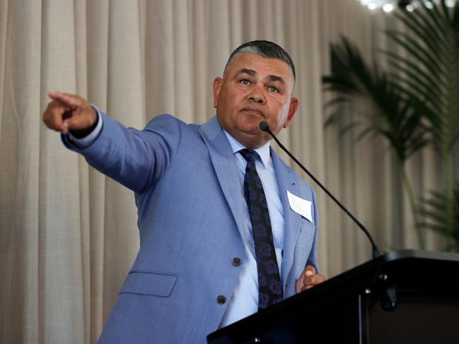 Acting CEO Forster LALC Roy Ah-See speaking at the Orange Local Aboriginal Land Council Truth Telling seminar, Orange. Jane Dempster/The Daily Telegraph.