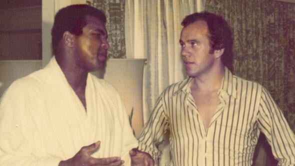 Mike Willesee with Muhammad Ali. Picture: News Corp