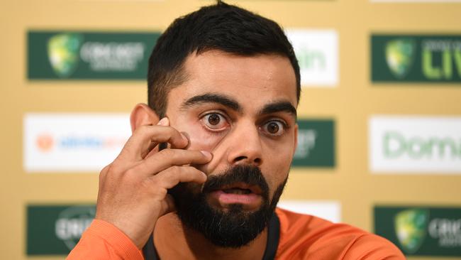 Indian captain Virat Kohli at the MCG in Melbourne yesterday