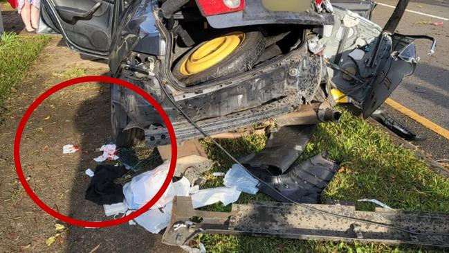 Four teens were hospitalised due to the crash. Picture: Fire and Rescue NSW