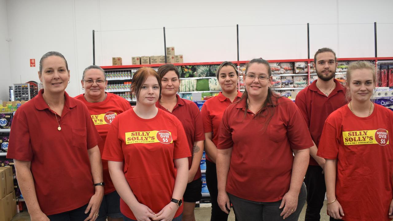 Silly Solly's area manager Tanya Sutton and the team of staff at the new Rockhampton store.