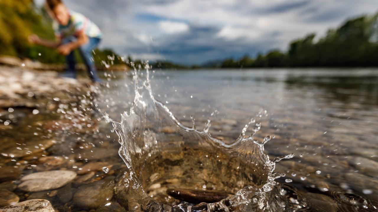 Researchers have found that skimming stones don’t always have to be thin and flat to bounce across the water. Picture: iStock