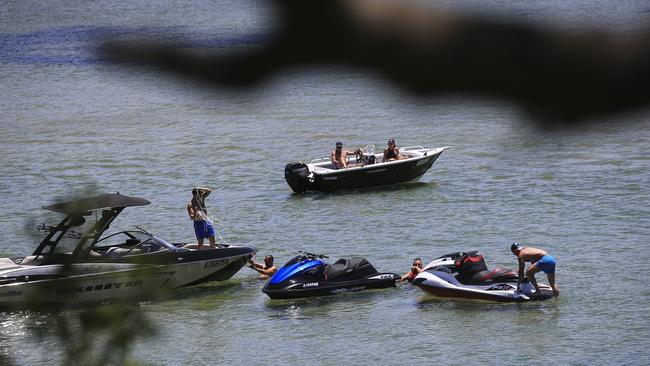 Jetskis being ridden near Lilli Pilli, south of Sydney. Picture: Dylan Robinson