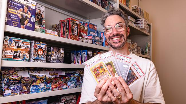 Trading card collector, Grayson White is the owner and founder of Cherry Collectables in Murray Street, Hobart. Grayson turned his passion for trading cards into his own business. Picture: Linda Higginson