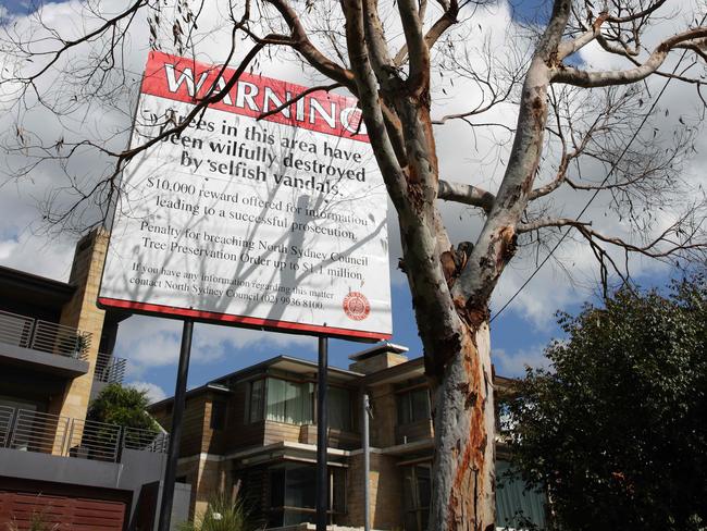 The sign warns that the penalty could be up to $1.1 million.