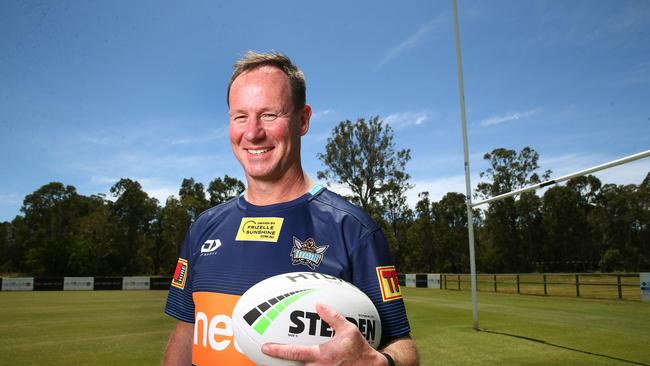 New Gold Coast Titans Head Coach Justin Holbrook speaks to the media. Pics Adam Head