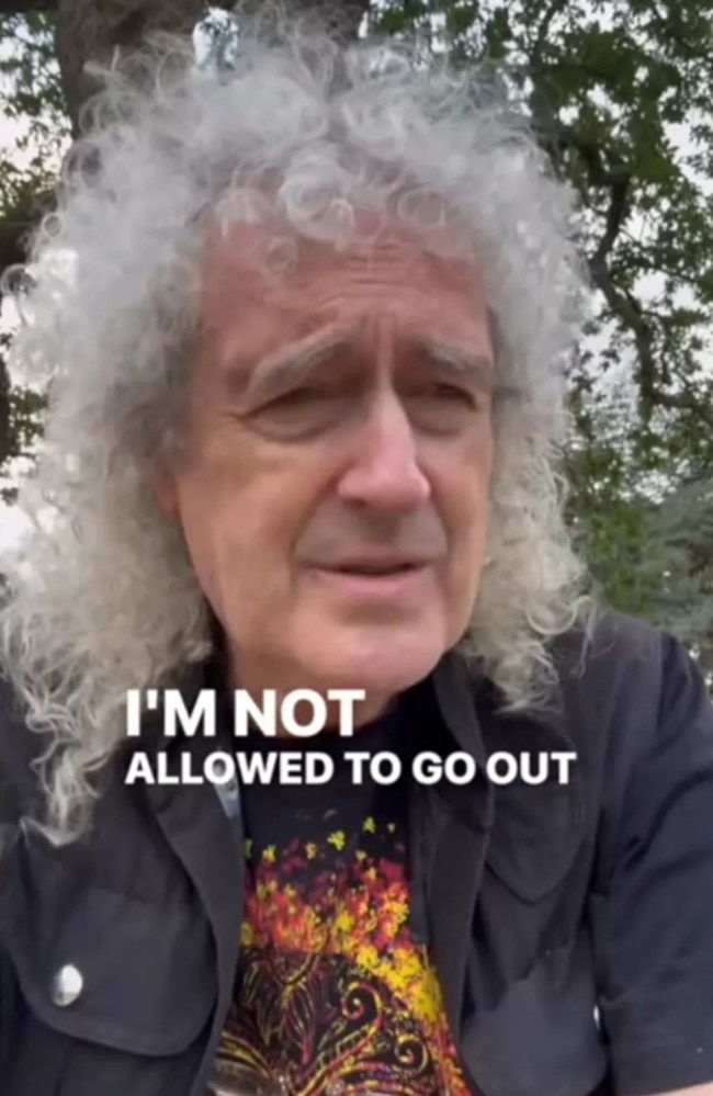 Queen legend Brian May has revealed that he recently suffered a stroke. Picture: Instagram.