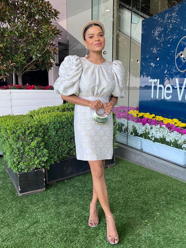 Melbourne stylist Victoria Olabuntu said she didn’t ‘love the fact that men can now get around in shorts’ at Flemington. Picture: Instagram/VictoriaLatu