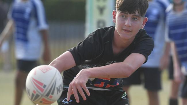 Cowboys Cup Schoolboys Football at Kern Brothers Drive. U15 Pimlico High against St Anthony's College. Picture: Evan Morgan