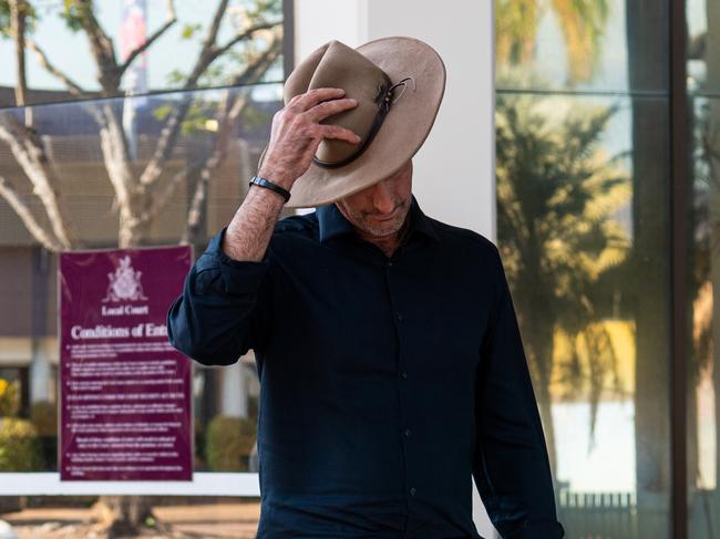 Peter Scammell leaves the Darwin Local Court after giving evidence at an inquest into the death of Katrina Hawker. Picture: Pema Tamang Pakhrin