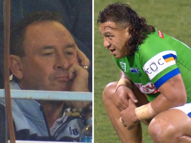 Ricky Stuart was not enjoying himself. Photo: Fox Sports