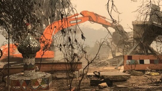 Clifton Creek school being demolished after bushfire damage.