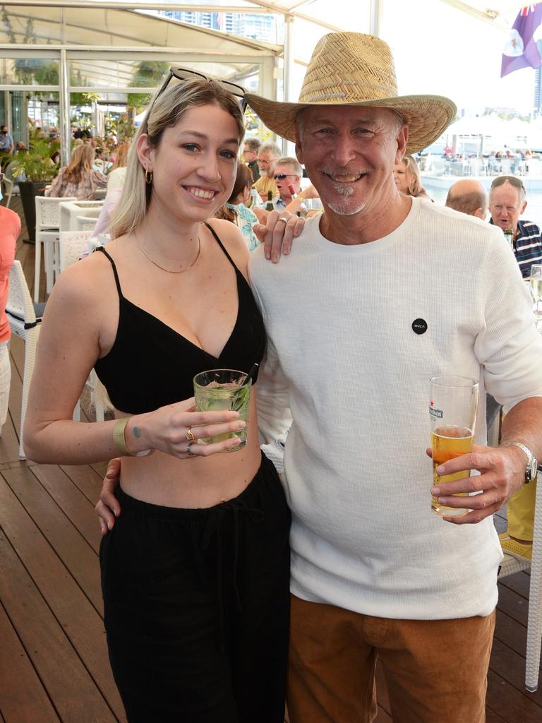 Taylor Craig and Greg Craig at Members Day at Southport Yacht Club, Main Beach. Picture: Regina King.