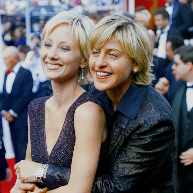 Anne Heche (left) and Ellen at the 1997 Emmys. The couple split in 2000. Picture: Bob Riha, Jr./Getty