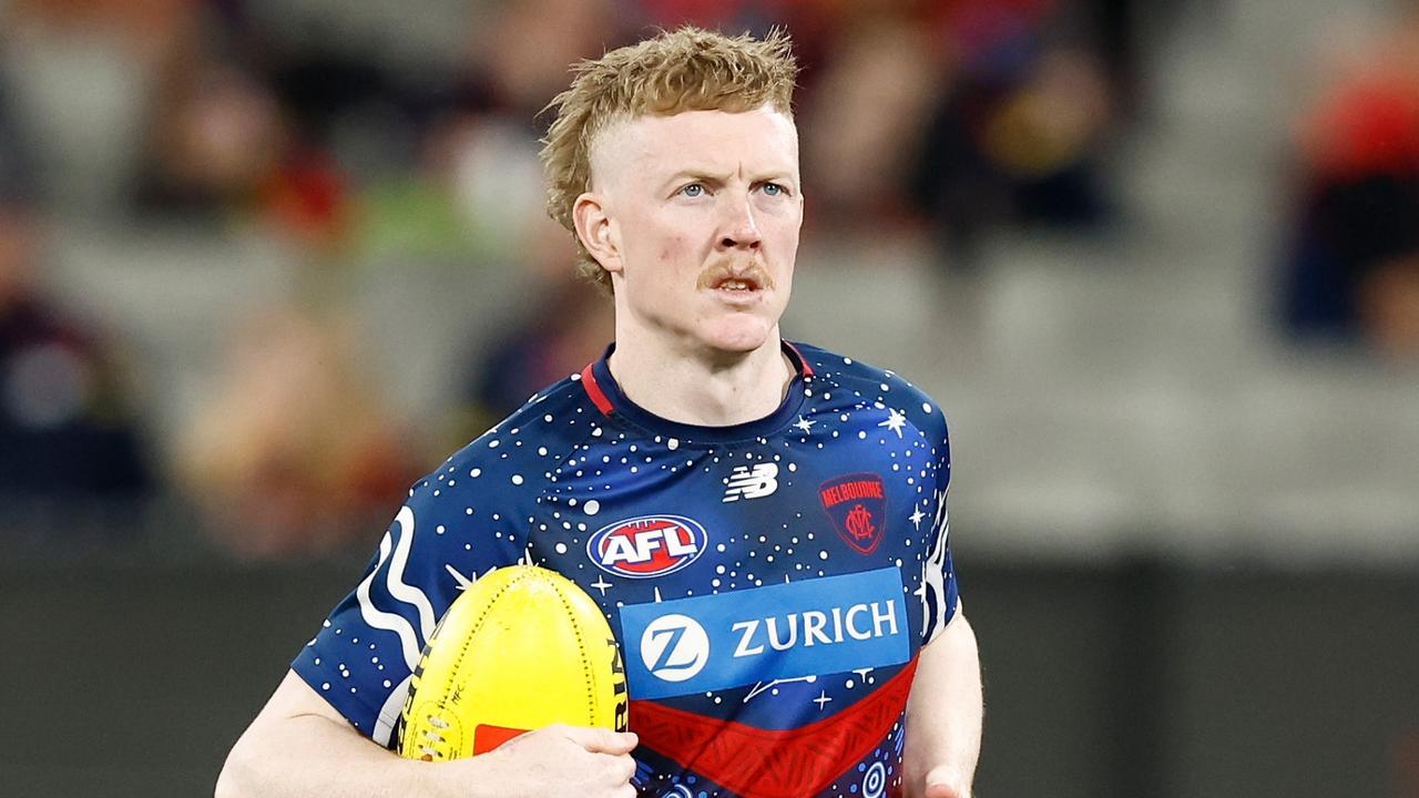 Melbourne star Clayton Oliver has been hospitalised. Picture: Michael Willson / Getty Images