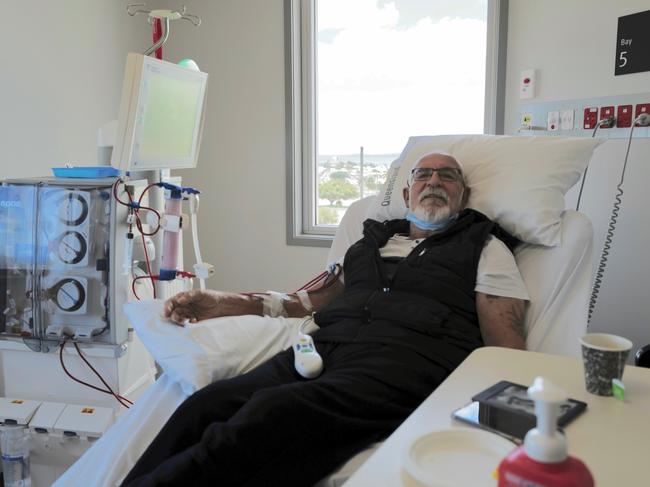 Brian Winterburn is undergoing treatment at Bowen Hospital's new renal dialysis unit. Picture: Katrina Lezaic