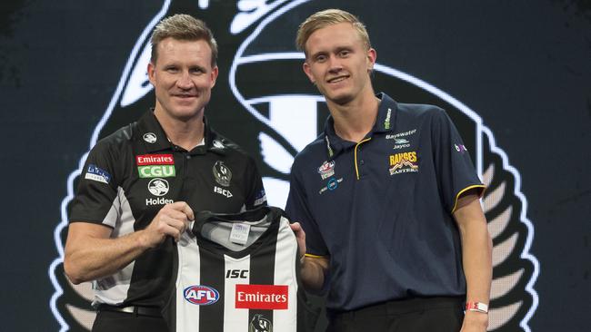 Jaidyn Stephenson, taken by Collingwood at Pick 6, could have been the steal of the draft. (AAP Image/Craig Golding)