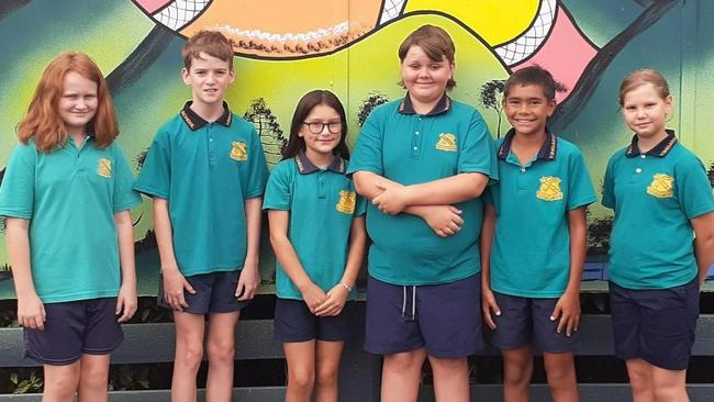 Kingaroy State School 2023 leaders: Eden, Lucas, Kimi, Finlay, Jamychal and Charlie.