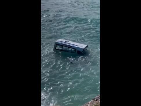 Ice cream truck washed out to sea by powerful tide