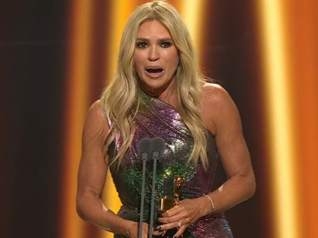 Logies 2023 ceremony - Sonia Kruger wins Gold Logie. Picture: Channel 7