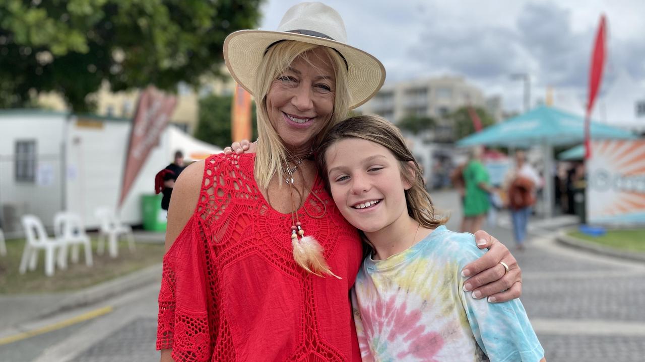 Jacquie Rose, left, and Frank Hickey, right, at the 2022 Caloundra Music Festival. Picture: Asa Andersen.