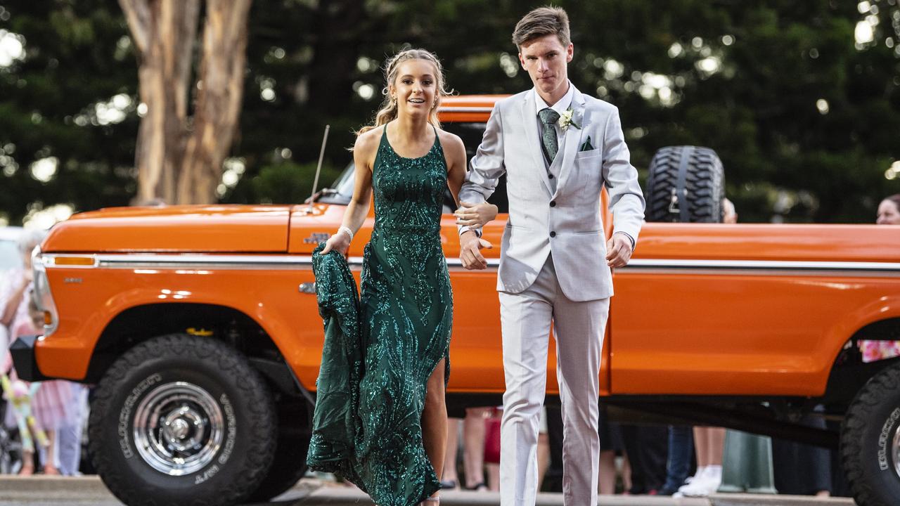 Luke Conway and partner Lucia Trim at St Mary's College formal at Picnic Point, Friday, March 24, 2023. Picture: Kevin Farmer