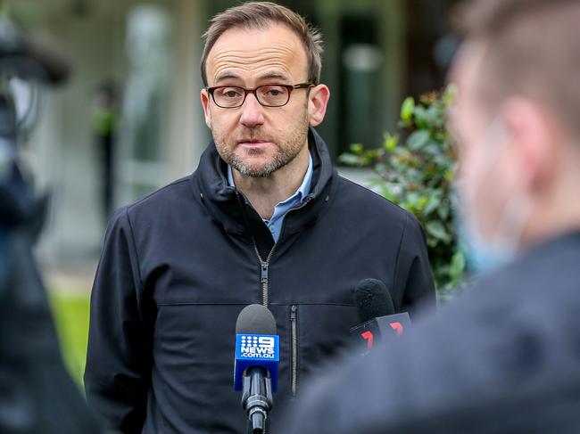 Lock down of Housing Commission towers in the inner city suburbs of North Melbourne. Adam Bandt. Picture: Tim Carrafa