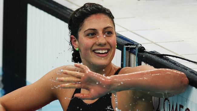 Stephanie Rice after winning the 400m individual medley at the Beijing Olympics.