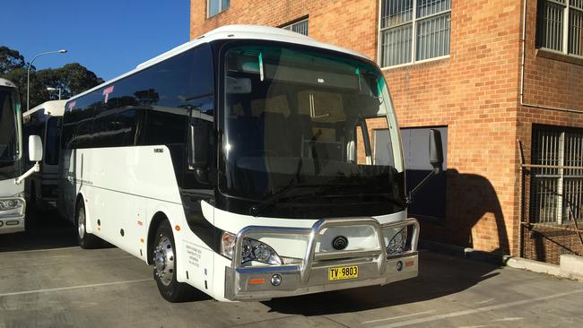 A 39-seat coach to be used by Slingshot Chartered Commute to take commuters directly from Newport to the CBD.