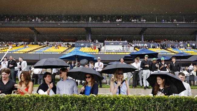 Intermittent showers failed to stop the fun. Picture: Sam Ruttyn