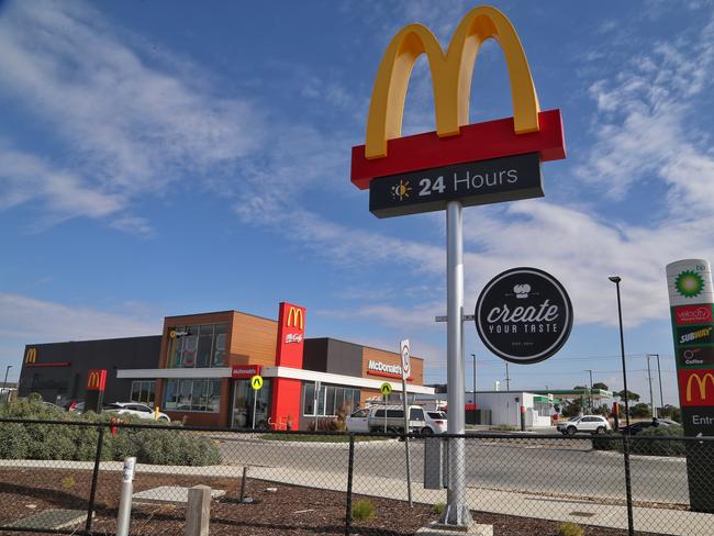 McDonalds on Derrimut Road on Friday, December 16, 2016, in Tarneit, Victoria, Australia. Reports say it was the scene of a brawl overnight. Picture: Hamish Blair