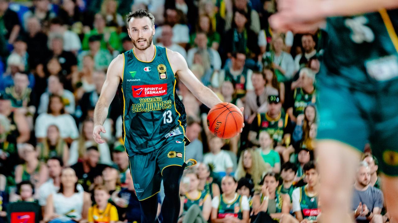 Sean MacDonald of Tasmania JackJumpers during Sunday’s game. Photo: by Linda Higginson/Getty Images.