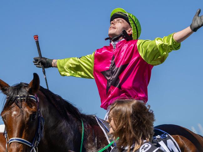 Knights Choice has won the 2024 Melbourne Cup  for trainer Sheila Laxon and jockey Robbie Dolan. Lexus Melbourne Cup Day Flemington Racecourse on November 05, 2024 in Melbourne, Australia. Picture: Jason Edwards