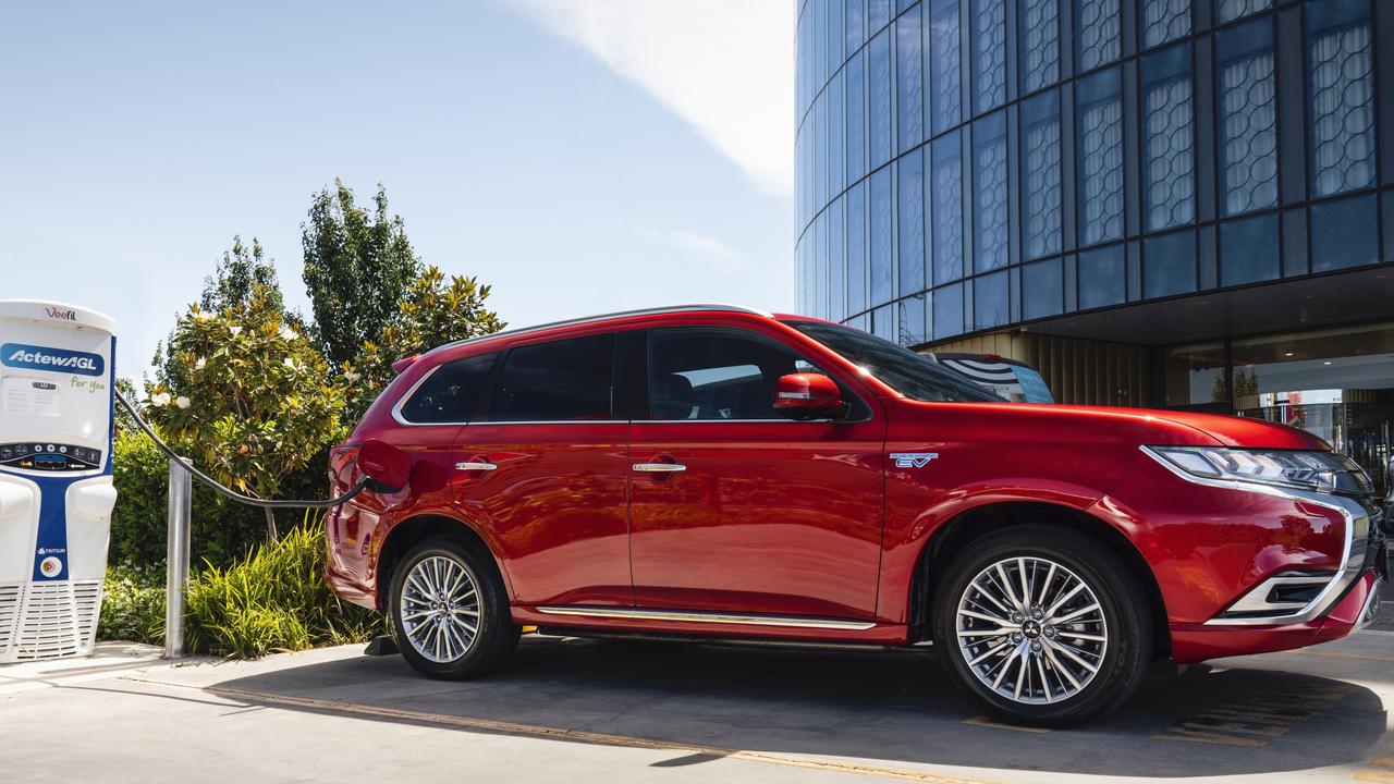 You can drive the Outlander PHEV for up to 54km on electric power alone.