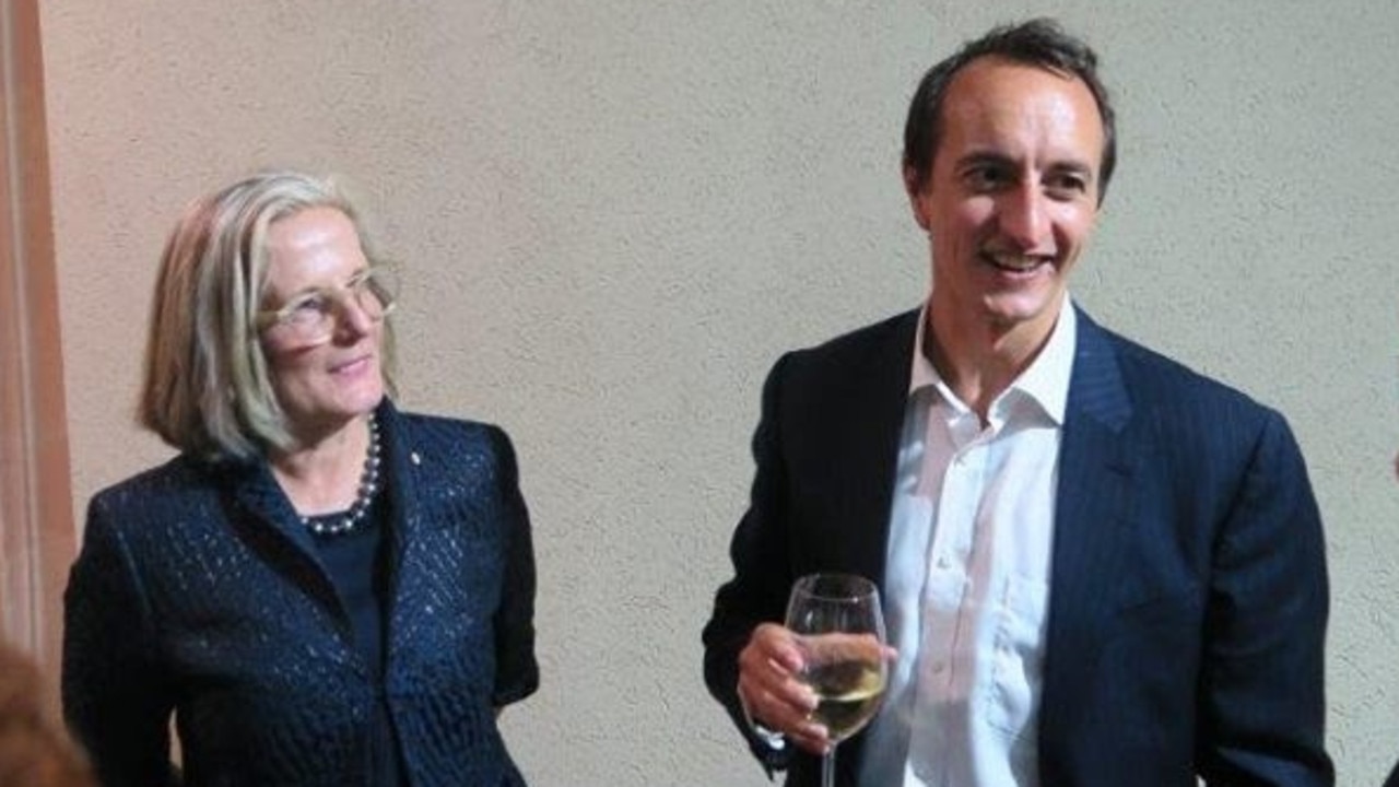 Malcolm Turnbull’s wife Lucy with Dave Sharma.