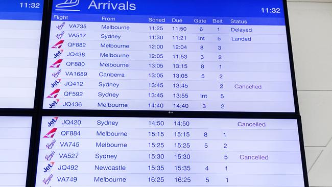 4th January 2021, Arrivals Boards Gold Coast Airport Photo Scott Powick Newscorp