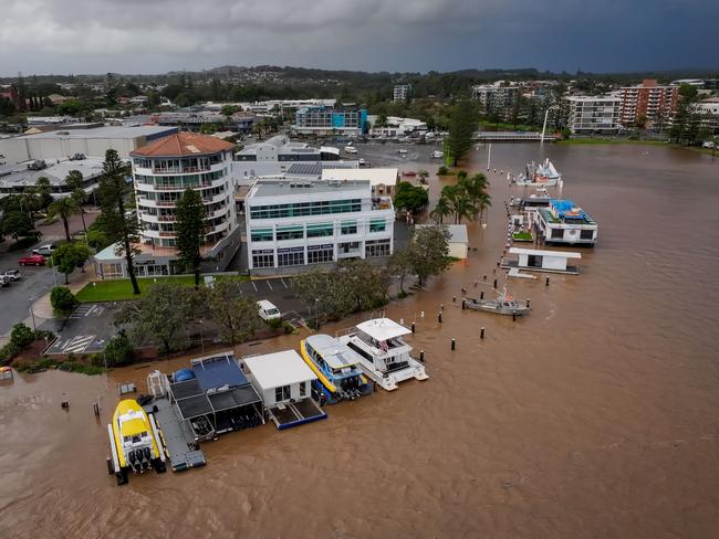 Flooding is seen in Port Macquarie, New South Wales, Thursday, May 22, 2025. Picture: AAP Image/Lindsay Moller
