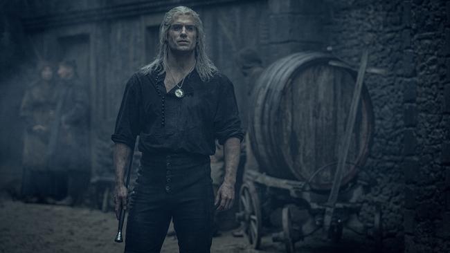 Henry Cavill in a scene from The Witcher on Netflix