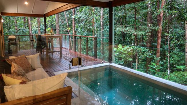 The villas have private plunge pools