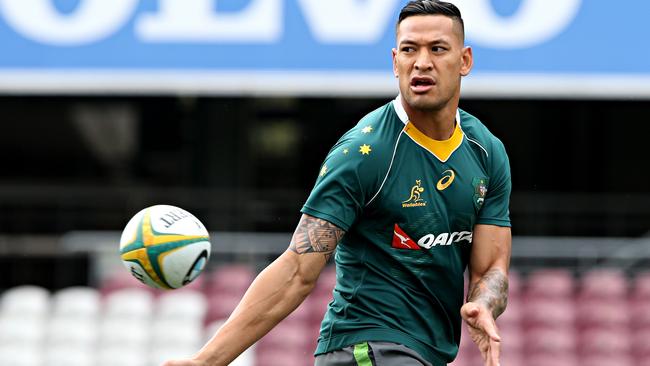 Wallabies star Israel Folau looks like he’ll be staying a fullback for the near future. PICTURE: Annette Dew