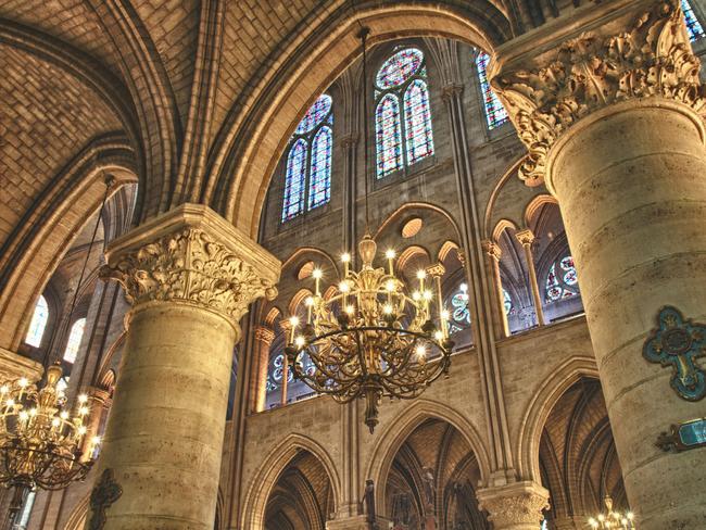 Interior view of Notre Dame in HDR, Paris, France. Picture: Alamy